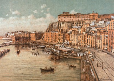 Distriktet Saint Lucia, i Napoli af Francesco Aversano
