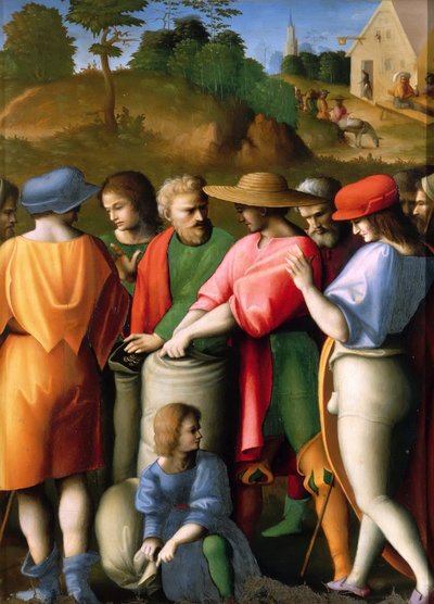 Legend of Joseph: The Search for the Silver Cap, 1515-1516. af Francesco Bacchiacca