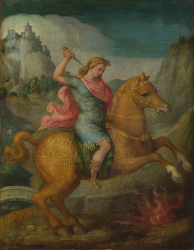Marcus Curtius, ca. 1525 af Francesco Ubertini Bacchiacca