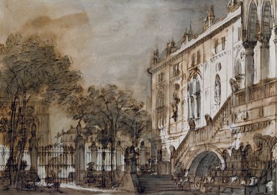 Scenografi af Francesco Bagnara for Otello, opera af Rossini, til opførelse på La Fenice Theatre i Venedig af Francesco Bagnara
