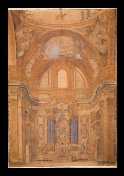 Udsigt over det indre af Gesu, Rom, 1716 af Francesco Bartoli