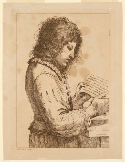 En dreng læser af Francesco Bartolozzi