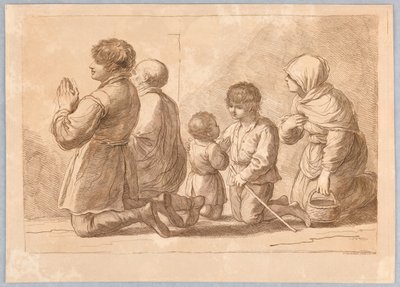 En familie beder af Francesco Bartolozzi