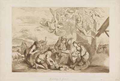 Tilbedelse af hyrderne Gamle og Nye Testamente til Castiglione (serietitel) af Francesco Bartolozzi
