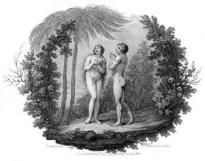 Adam og Eva, 1796. af Francesco Bartolozzi