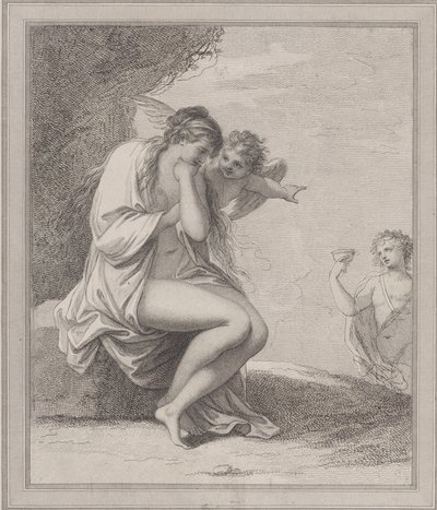Ariadne, Amor og Bacchus, 1788. af Francesco Bartolozzi