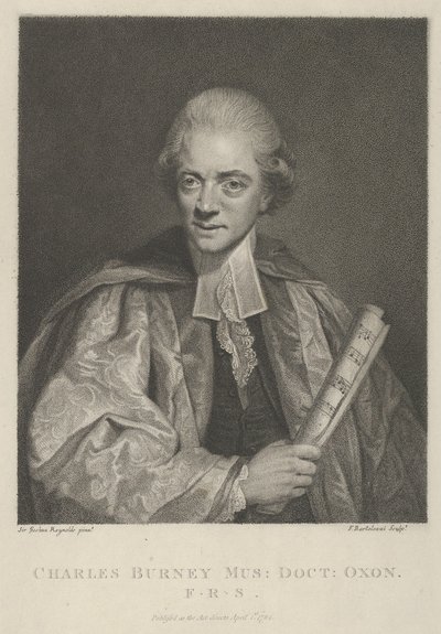 Charles Burney, 1. april 1784., 1. april 1784. af Francesco Bartolozzi