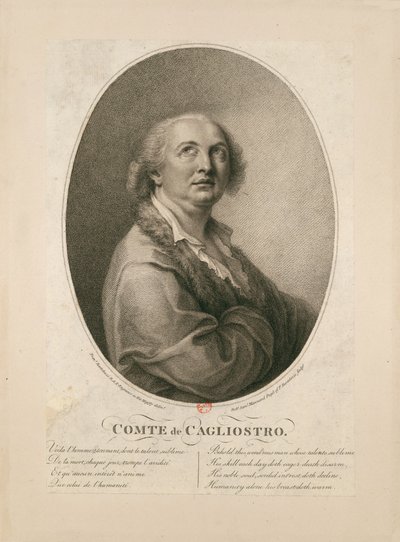 Grev Alessandro di Cagliostro 1743-1795. af Francesco Bartolozzi