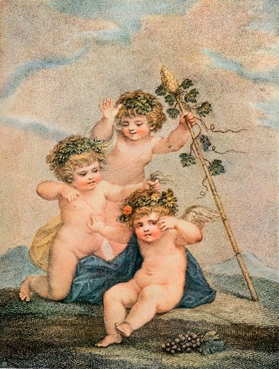 Amorer, c1700-tallet af Francesco Bartolozzi