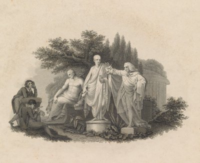 Demosthenes, Cicero og William Pitt, jarl af Chatham, 1750-1815. af Francesco Bartolozzi