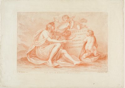 Frontispice fra Ciprianis "Rudiments of Drawing". af Francesco Bartolozzi