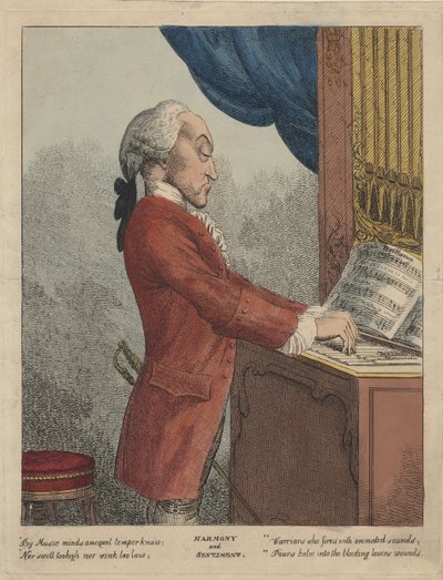Harmony and Sentiment, ca. 1785 (håndfarvet radering) af Francesco Bartolozzi