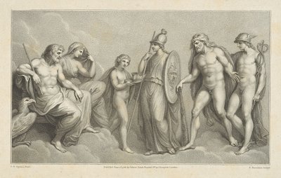 Herkules præsenteres for Jupiter og Juno af Francesco Bartolozzi
