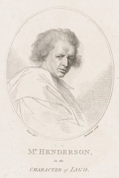 John Henderson, i karakteren af Iago Shakespeares Othello, 1786. af Francesco Bartolozzi