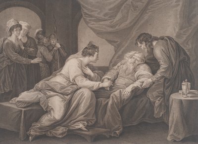 King Lear og Cordelia Shakespeare, King Lear, 4. akt, scene 7, ca. 1783. af Francesco Bartolozzi