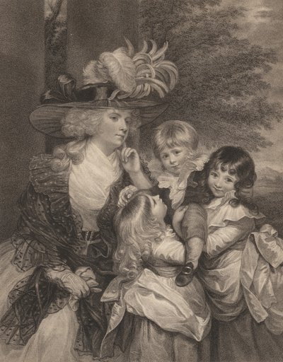 Lady Smith og hendes børn, 15. marts 1789. af Francesco Bartolozzi
