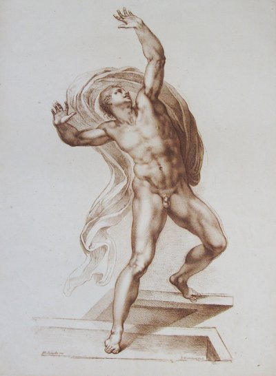 Mandsfigur kopieret fra Michelangelos 