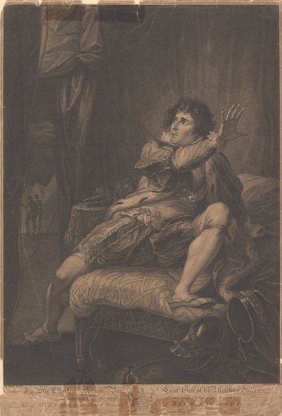 Mr. Kemble i rollen som kong Richard den Tredje - "Richard III," Akt V, Scene V af Francesco Bartolozzi