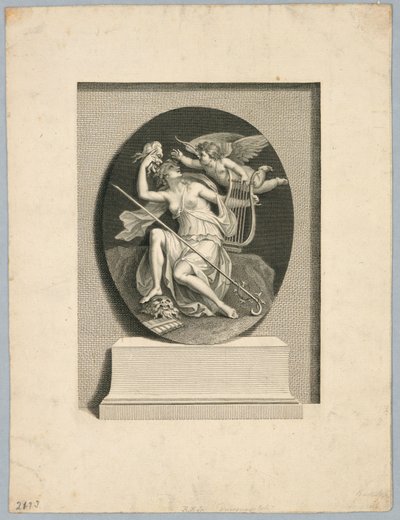 Muse med de dramatiske masker af Francesco Bartolozzi