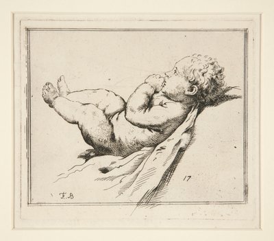 Nøgen spædbarn af Francesco Bartolozzi