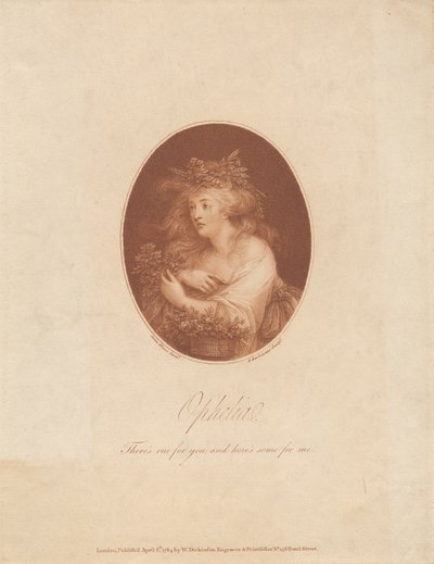 Ophelia: Der er Rue for dig, og her er nogle til mig af Francesco Bartolozzi