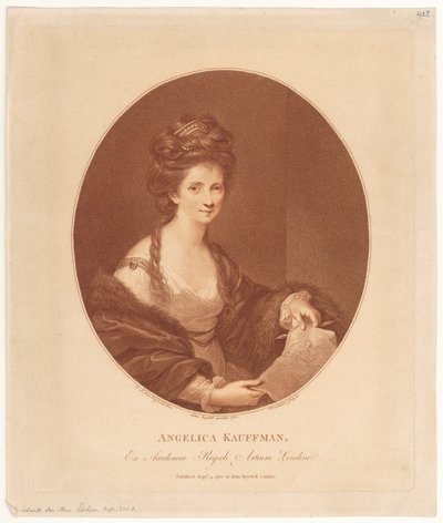 Portræt af Angelika Kauffmann af Francesco Bartolozzi