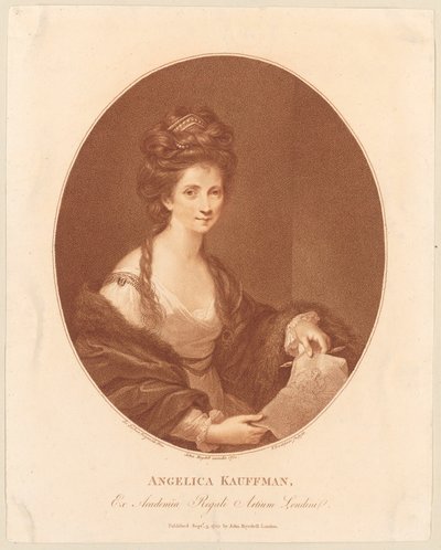 Porträt von Angelika Kauffmann af Francesco Bartolozzi