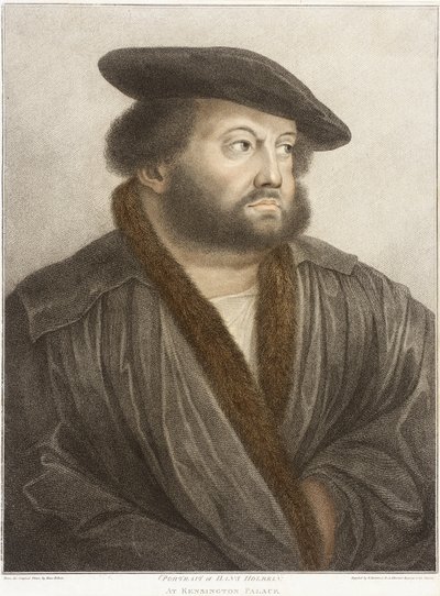 Portræt af Hans Holbein på Kensington Palace af Francesco Bartolozzi