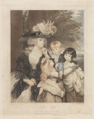 Portræt af Lady Smith og hendes tre børn af Francesco Bartolozzi
