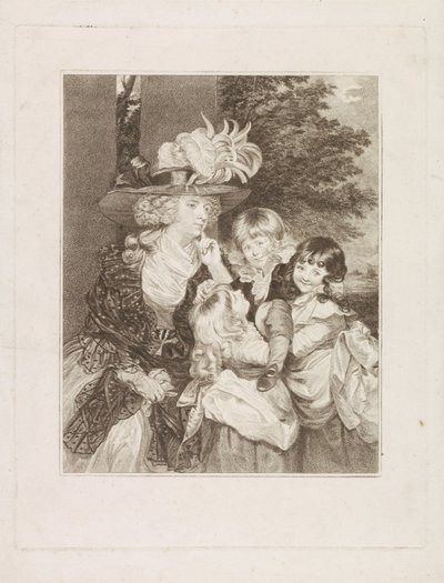 Portræt af Lady Smith og hendes tre børn af Francesco Bartolozzi