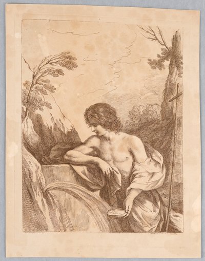 Sankt Johannes i ørkenen af Francesco Bartolozzi
