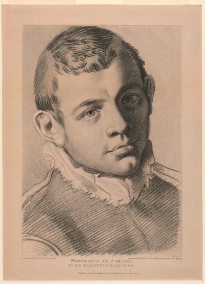 Selvportræt af A. N. Carracci af Francesco Bartolozzi