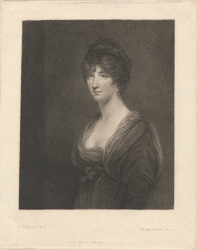 Den ærede dame Jane Dundas af Francesco Bartolozzi