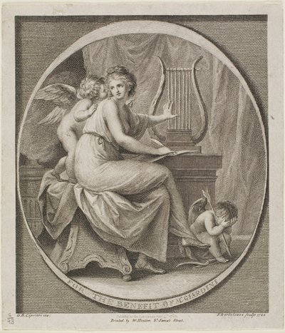 Billet til fordel for M. Gardini af Francesco Bartolozzi