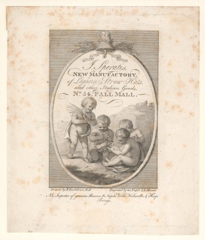 Handelskort af Francesco Bartolozzi
