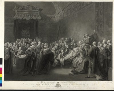 William Pitt Jarl af Chathams død af Francesco Bartolozzi