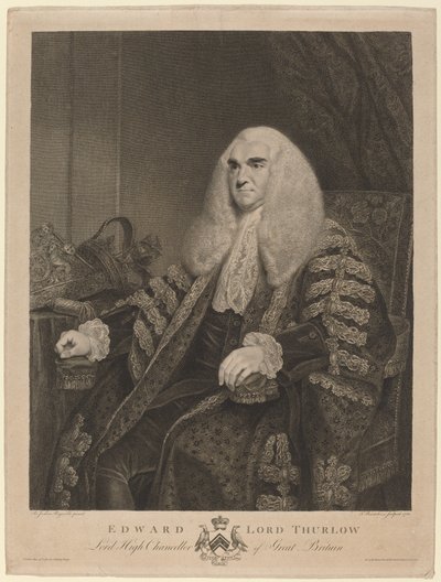 Edward, Lord Thurlow af Francesco Bartolozzi after Sir Joshua Reynolds