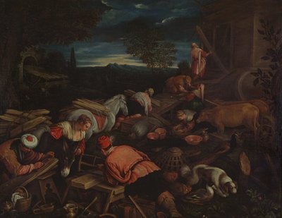 At bygge arken af Francesco Bassano