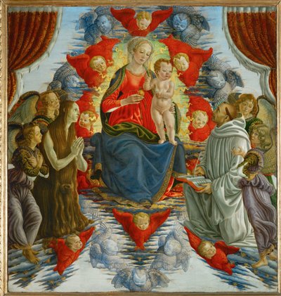 Madonna og barnet blandt engle - La Vierge et l