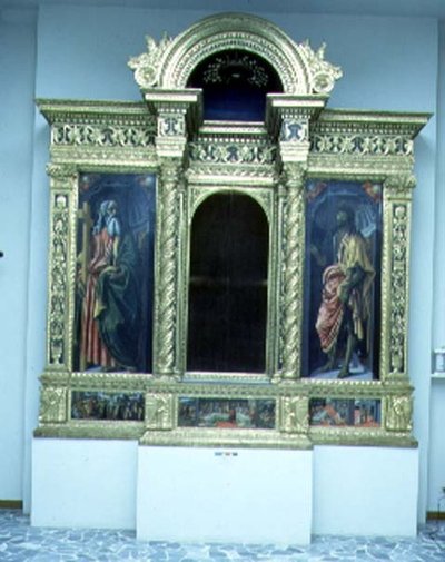 Sakramenternes Tabernakel, ca. 1484-6 (tempera på panel) (se også 94758-9) af Francesco Botticini