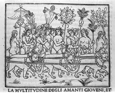 Indgravering i "Hypnerotomachia Polyphili" (drømmen om Poliphila) af den dominikanske munk Francesco Colonna, Venedig af Francesco Colonna