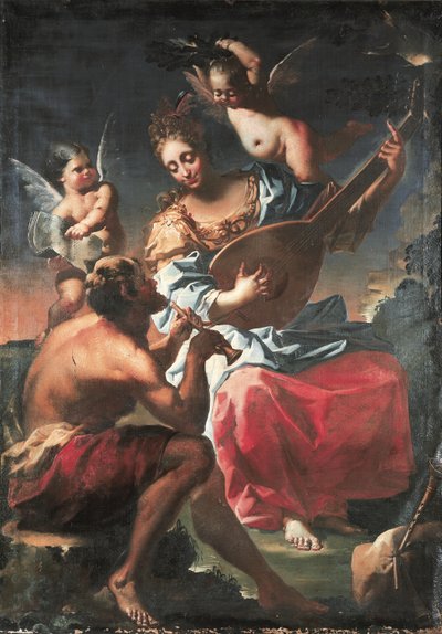 Allegory of Music (olie på lærred) af Francesco Conti