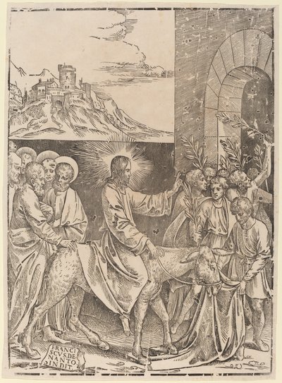Kristi indtog i Jerusalem af Francesco Denanto