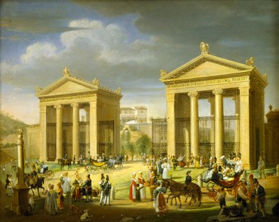 Indflyvningen til Villa Borghese, Rom, 1838. af Francesco Diofebi