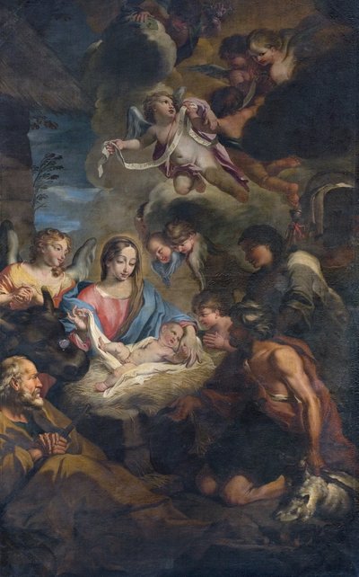 Tilbedelse af hyrderne af Francesco Fabbrica