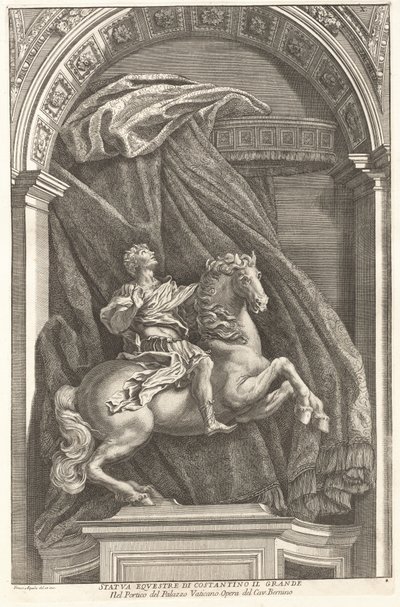 Statue af Konstantin, 1704-1742. af Francesco Faraone Aquila