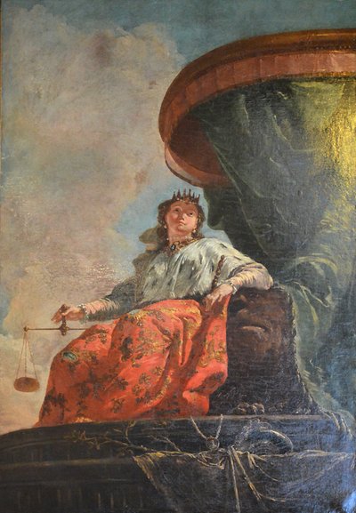 Fransk: Allégorie de la Justice ou Venise trônant Allegori om retfærdighed af Francesco Fontebasso