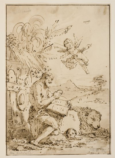Sankt Jerome i ørkenen af Francesco Fontebasso