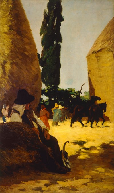 Bista, bedstefar af Francesco Gioli (1846-1922), olie på lærred af Francesco Gioli