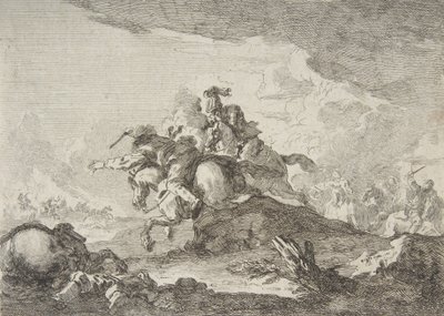 Cavalry Charge, midten til slutningen af det 18. århundrede. af Francesco Giuseppe Casanova